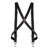 Maxbell 4xMens Womens Suspender X Shaped Elastic Straps Hook Suspenders Adjustable Black