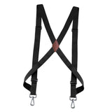 Maxbell 3xMens Womens Suspender X Shaped Elastic Straps Hook Suspenders Adjustable Black