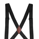 Maxbell 4xMens Womens Suspender X Shaped Elastic Straps Hook Suspenders Adjustable Black