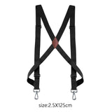 Maxbell 3xMens Womens Suspender X Shaped Elastic Straps Hook Suspenders Adjustable Black