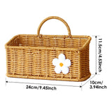 Maxbell 2xWall Mount Basket with Hanging Handle Decoration for Vegetable Ginger Garlic