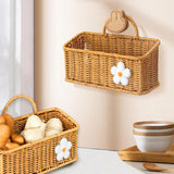 Maxbell 2xWall Mount Basket with Hanging Handle Decoration for Vegetable Ginger Garlic