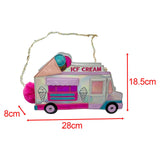 Maxbell 3xIce Cream Car Shaped Shoulder Bag Shopping Bag Cosplay Satchels Chain Bags