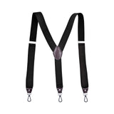 Maxbell 3xFashion Men's Suspenders Pants Adjustable Unisex Adjustable Y Back Black