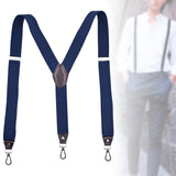 Maxbell 3xFashion Men's Suspenders Pants Adjustable Unisex Adjustable Y Back Blue