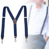 Maxbell 3xFashion Men's Suspenders Pants Adjustable Unisex Adjustable Y Back Blue