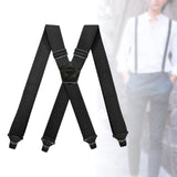 Maxbell 2xCasual Men Women Suspender Elastic Straps Adults x Type Heavy Duty 4 Clips