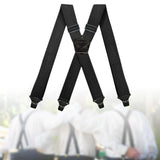 Maxbell 5xCasual Men Women Suspender Elastic Straps Adults x Type Heavy Duty 4 Clips