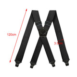 Maxbell 5xCasual Men Women Suspender Elastic Straps Adults x Type Heavy Duty 4 Clips