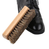 Maxbell 4xLeather Brush Long Bristles Horsehair Brush for Car Interior Boots Polishing
