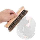 Maxbell 5xLeather Brush Long Bristles Horsehair Brush for Car Interior Boots Polishing