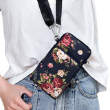 Maxbell 3xSmall Mobile Phone Bag Lightweight Adjustable Strap Women Ladies Travel Epiphyllum