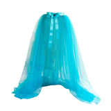 Maxbell 2xWomen Mesh Tulle Tutu Skirt Solid Color for Themed Party Banquet Cocktail Blue