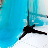 Maxbell 2xWomen Mesh Tulle Tutu Skirt Solid Color for Themed Party Banquet Cocktail Blue