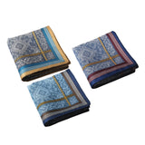 Maxbell 3x3x Cotton Mens Handkerchief Hankies Bandanas Pocket Square for Party Prom