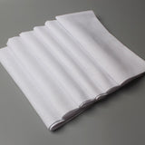 Maxbell 2x12Pcs Pure White Handkerchiefs Set Cotton Hankies Pocket Square Party