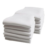 Maxbell 2x12Pcs Pure White Handkerchiefs Set Cotton Hankies Pocket Square Party