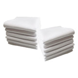 Maxbell 2x12Pcs Pure White Handkerchiefs Set Cotton Hankies Pocket Square Party