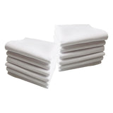 Maxbell 2x12Pcs Pure White Handkerchiefs Set Cotton Hankies Pocket Square Party