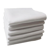 Maxbell 2x12Pcs Pure White Handkerchiefs Set Cotton Hankies Pocket Square Party