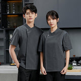 Maxbell 4xChef Coat Jacket Short Sleeve Cafe Restaurant Apparel Pub Unisex Uniform White L