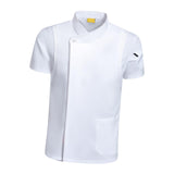 Maxbell 2xChef Coat Jacket Short Sleeve Cafe Restaurant Apparel Pub Unisex Uniform White L