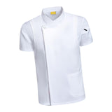 Maxbell 4xChef Coat Jacket Short Sleeve Cafe Restaurant Apparel Pub Unisex Uniform White L
