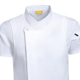 Maxbell 3xChef Coat Jacket Short Sleeve Cafe Restaurant Apparel Pub Unisex Uniform White L