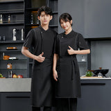 Maxbell 3xChef Coat Jacket Short Sleeve Cafe Restaurant Apparel Pub Unisex Uniform Gray L