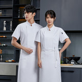 Maxbell 4xChef Coat Short Sleeve chef Jacket for Restaurant Bakery White M