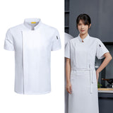 Maxbell 2xChef Coat Short Sleeve chef Jacket for Restaurant Bakery White M
