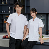 Maxbell 2xChef Coat Short Sleeve chef Jacket for Restaurant Bakery White L