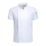 Maxbell 3xChef Coat Short Sleeve chef Jacket for Restaurant Bakery White L
