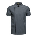 Maxbell 4xChef Coat Short Sleeve chef Jacket for Restaurant Bakery Grey M