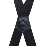 Maxbell 2xSuspenders for Men Adjustable Pants Durable Utility for Wedding Black