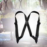 Maxbell 4xSuspenders for Men Adjustable Pants Durable Utility for Wedding Black