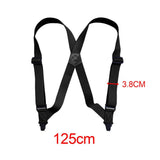 Maxbell 4xSuspenders for Men Adjustable Pants Durable Utility for Wedding Black
