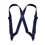 Maxbell 2xSuspenders for Men Adjustable Pants Durable Utility for Wedding Navy Blue
