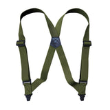 Maxbell 2xSuspenders for Men Adjustable Pants Durable Utility for Wedding Green