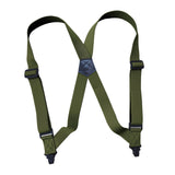 Maxbell 2xSuspenders for Men Adjustable Pants Durable Utility for Wedding Green