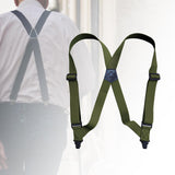 Maxbell 4xSuspenders for Men Adjustable Pants Durable Utility for Wedding Green