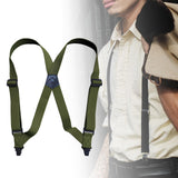 Maxbell 2xSuspenders for Men Adjustable Pants Durable Utility for Wedding Green