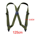 Maxbell 2xSuspenders for Men Adjustable Pants Durable Utility for Wedding Green