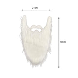 Maxbell 2xLong Beard Costume Adult Kids Dwarf Gnome Beard for Festive Party Supplies White