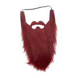 Maxbell 3xLong Beard Costume Adult Kids Dwarf Gnome Beard for Festive Party Supplies Red