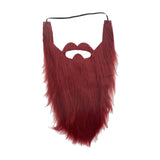 Maxbell 3xLong Beard Costume Adult Kids Dwarf Gnome Beard for Festive Party Supplies Red