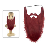 Maxbell 3xLong Beard Costume Adult Kids Dwarf Gnome Beard for Festive Party Supplies Red