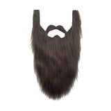 Maxbell 2xLong Beard Costume Adult Kids Dwarf Gnome Beard for Festive Party Supplies Gray
