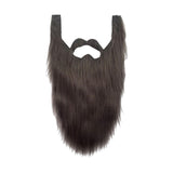 Maxbell 3xLong Beard Costume Adult Kids Dwarf Gnome Beard for Festive Party Supplies Gray