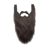 Maxbell 2xLong Beard Costume Adult Kids Dwarf Gnome Beard for Festive Party Supplies Gray